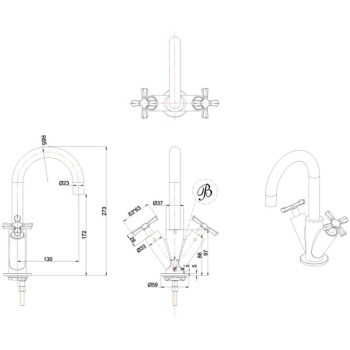 Burlington Riviera Basin Mixer